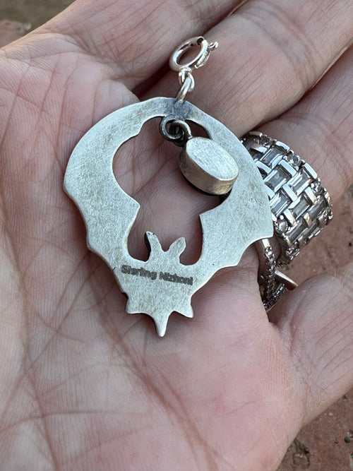 Halloween Collection Sterling Silver & Onyx Bat Charm