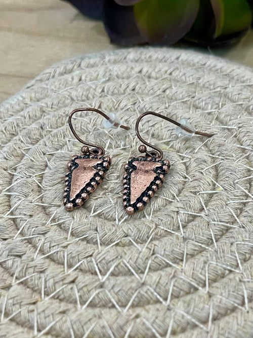 Vintage Handmade Copper Dangle Earrings