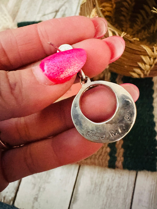 Old Pawn Handcrafted Multi Stone & Sterling Silver Inlay Earrings