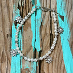 Esti Pearl & CZ Blossom Beaded Sterling Silver Bracelet