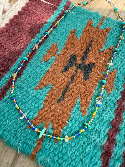 “The Golden Collection” Beaded Bliss Handmade Beaded Necklace 17” STYLE 3