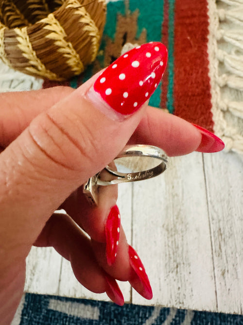 Old Pawn Navajo Sterling Silver & Turquoise Ring