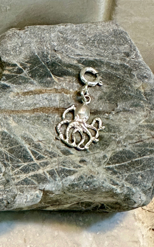 Sterling Silver Octopus Charm