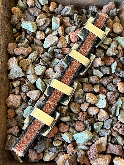 Sterling and Kingman Turquoise Concho Slide, The Cactus Flower