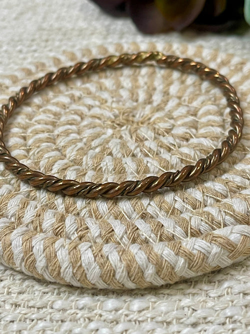 Vintage Handmade Copper Bangle Bracelet