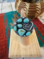 Old Pawn Navajo Sterling Silver & Turquoise Ring Size 5