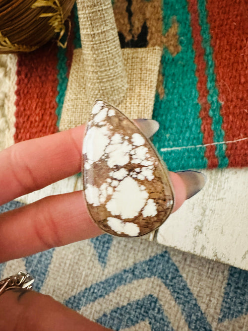 Old Pawn Navajo Sterling Silver & Wild Horse Adjustable Ring