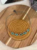 Handmade Sterling Silver & Turquoise Beaded Necklace