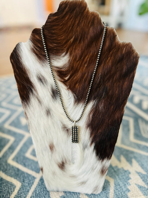 Navajo Sterling Silver Pearl Beaded Bubble Necklace