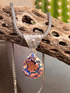 Handcrafted Artisan Sterling Silver & Boulder Opal Pendant by Mahkato Silver