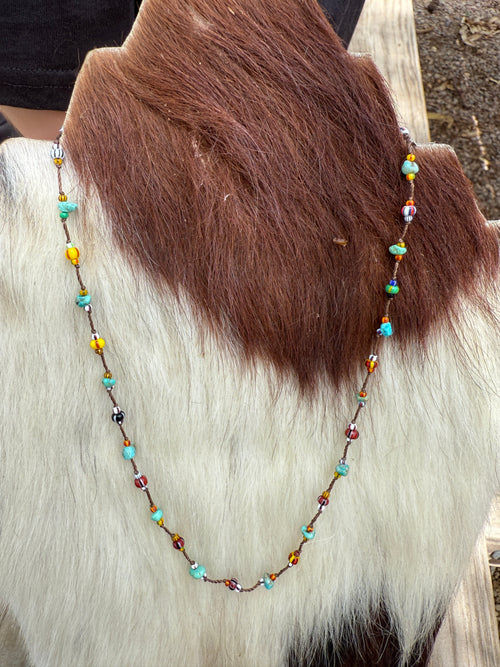 “The Golden Collection” Beaded Bliss Handmade Beaded Necklace 16” STYLE 4