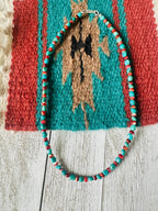 Handcrafted Turquoise, Spiny & Sterling Silver Beaded Necklace