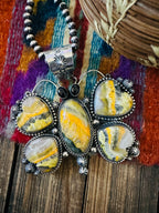 Handcrafted Sterling Silver, Bumblebee & Onyx Butterfly Pendant by Rosella Paxson