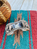 Handcrafted Old Pawn Sterling Silver Watch Cuff Bracelet