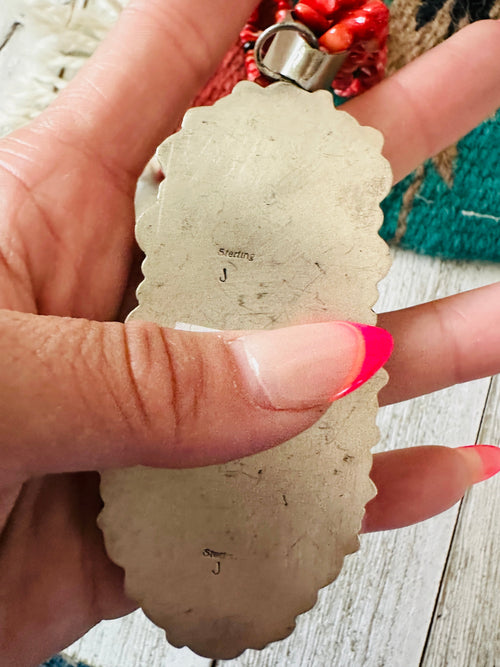 Handcrafted Sterling Silver, Spiny & Turquoise Cluster Beaded Necklace