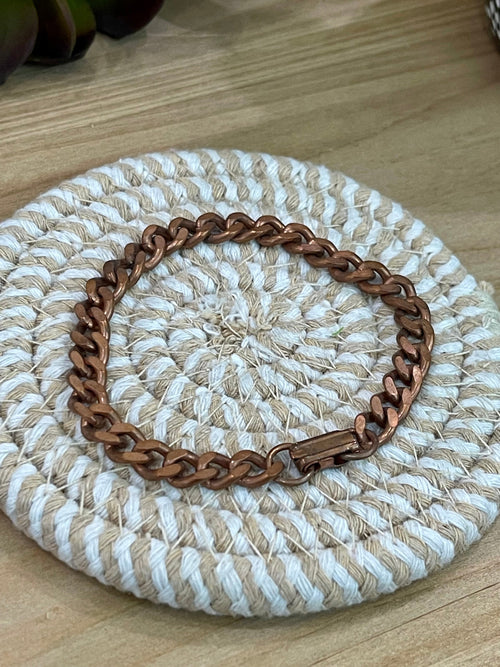 Vintage Handmade Copper Chain Bracelet