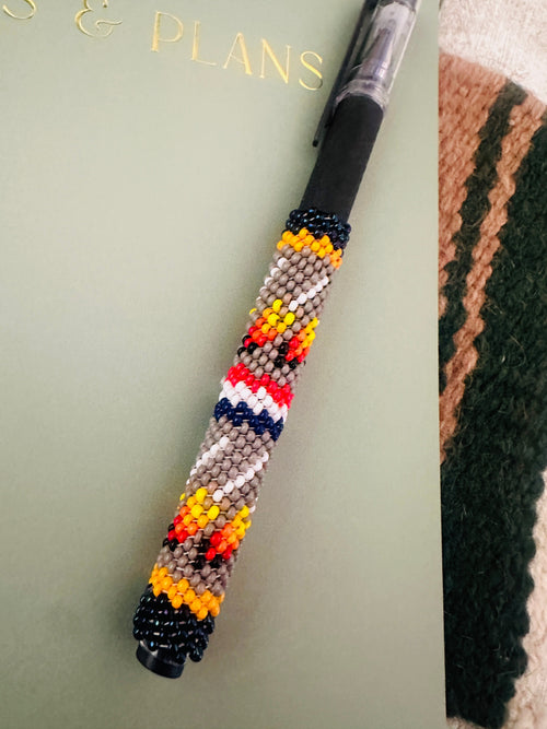 Handcrafted Muticolor Beaded Pen
