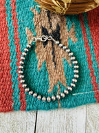 Navajo 5mm Sterling Silver Pearl Beaded Bracelet