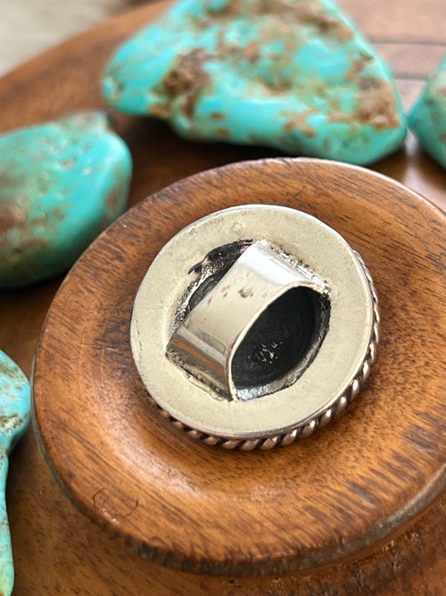 Sterling Silver Concho Slide with Brass Star Detail