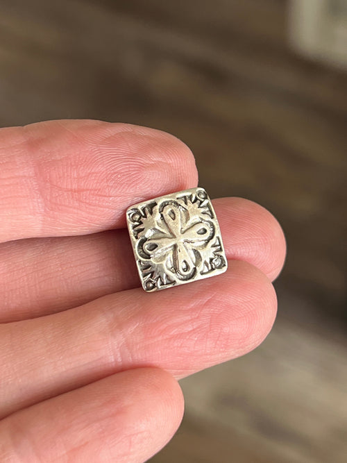 Sterling Silver Mini Concho Slide, Stand Tall