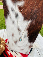 Old Pawn Handcrafted Sterling Silver and Turquoise Necklace