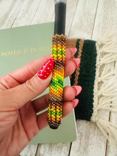 Handcrafted Muticolor Beaded Pen
