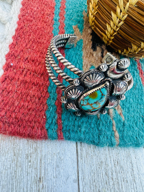Handmade Artisan Sterling Silver & Turquoise Cuff Bracelet, CB Gems