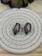 Vintage Handmade Copper Clip On Earrings