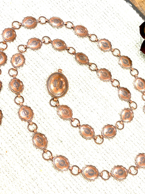 Handmade Copper Concho Belt