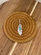 Handcrafted Sterling Silver & Turquoise Feather Charm