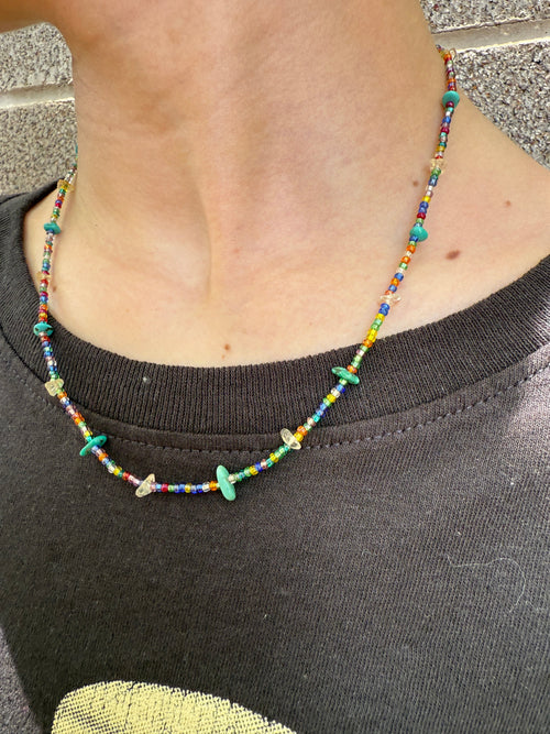 “The Golden Collection” Beaded Bliss Handmade Beaded Necklace 17” STYLE 3