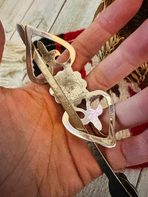 Old Pawn Turquoise & Sterling Silver Hair Pin