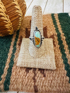 Old Pawn Navajo Sterling Silver & Turquoise Ring Size 9.25