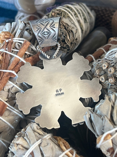 Rosella Paxson Indian Head Nickel Pendant with Hubei Turquoise