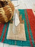 Old Pawn Navajo Sterling Silver & White Buffalo Ring