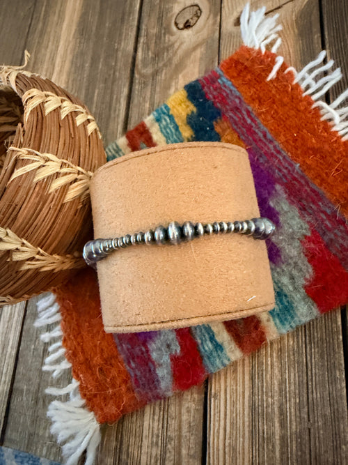 Handcrafted Sterling Silver Pearl Beaded Bracelet