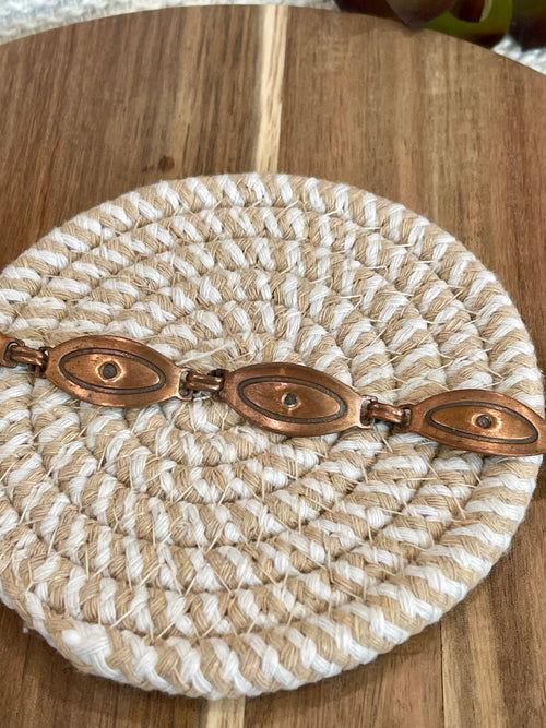 Vintage Handmade Copper Link Bracelet