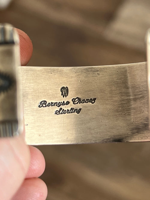 Handcrafted Electric Rainbow Turquoise and Spiny Oyster Cuff Bracelet by Bernyse Chavez /