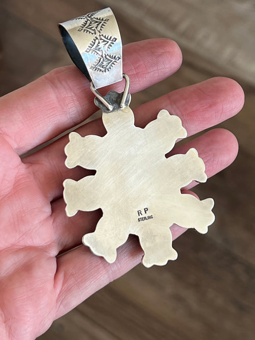 Rosella Paxson Sterling Silver and Hubei Turquoise Cluster Pendant