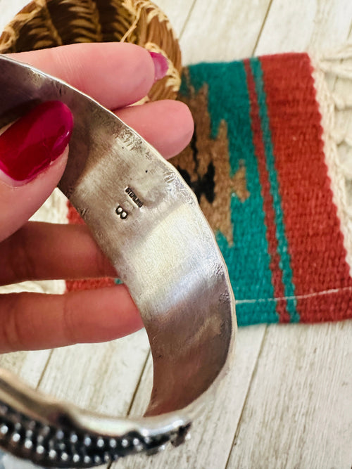 Handcrafted Old Pawn Sterling Silver Cuff Bracelet