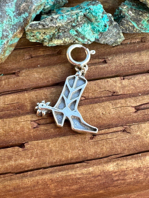 Handcrafted Sterling Silver Cowboy Boot Charm