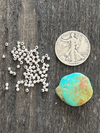 100 Bright Sterling Silver Machine Made Seamless Round Beads, 3mm