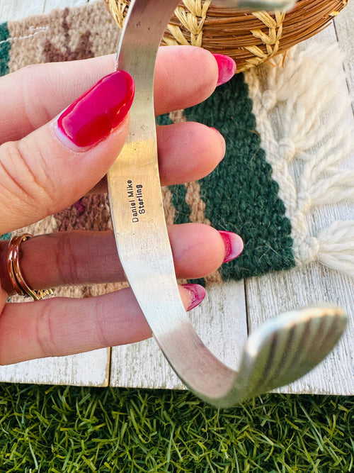 Handcrafted Old Pawn Sterling Silver & Multi Stone Cuff Bracelet by Daniel Mike