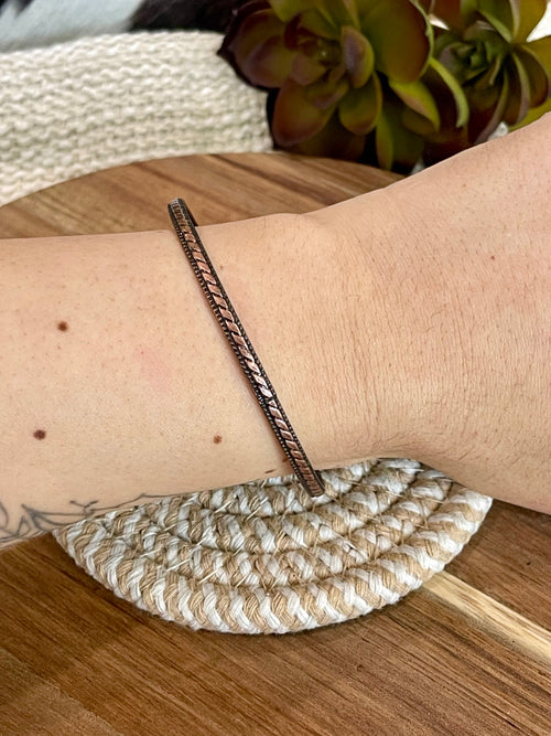 Vintage Handmade Copper Bangle Bracelet