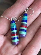 Santo Domingo Layered Multistone Earrings by Ronald Chavez, Stacked Gems #7