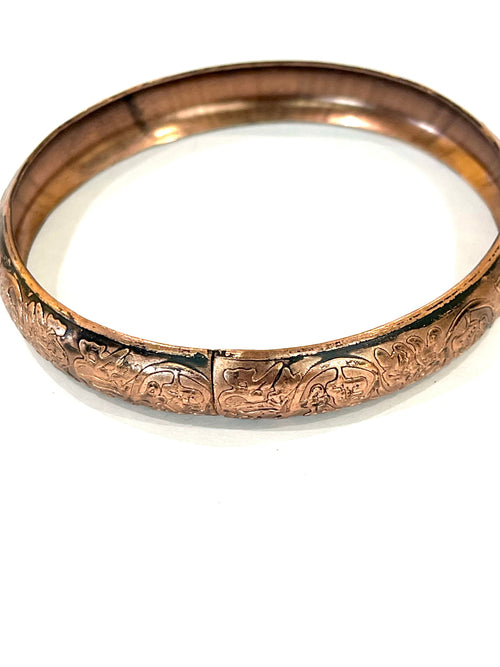 Vintage Handmade Copper Bangle Bracelet