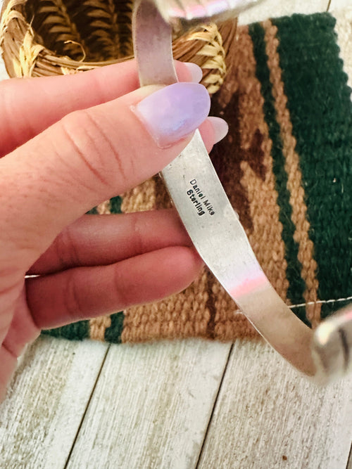 Handcrafted Old Pawn Multi Stone & Sterling Silver Cuff Bracelet by Daniel Mike