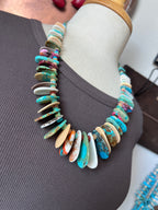 Ronald Chavez Handcrafted Multistone Heishi & Tab Beaded Santo Domingo Necklace