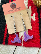 Summer Lovin’ Sterling Silver Pearl Beaded Opal Bull Head Dangle Earrings