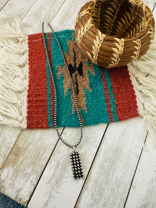 Navajo Sterling Silver Pearl Beaded Bubble Necklace